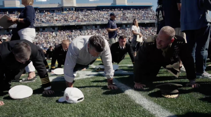 Hegseth leads 3,068 people in record-breaking pushup feat