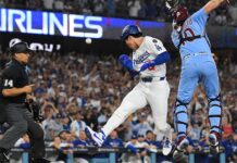 Orion Kekering’s errant throw allows Dodgers to score, win NLDS