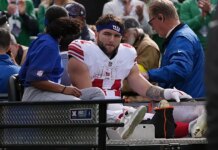Giants’ Cam Skattebo exits game after brutal injury