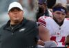 NFL news: Eagles’ ‘Big Dom’ DiSandro visits Giants’ Cam Skattebo with food