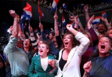 un parti centriste en tête des sondages de sortie des urnes, le leader d’extrême droite Geert Wilders espérait « un autre résultat »