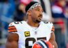 Myles Garrett frustrated with Browns loss despite record five-sack game