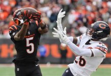 Bengals’ Tee Higgins makes history with incredible TD catch vs Bears