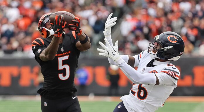 Bengals’ Tee Higgins makes history with incredible TD catch vs Bears