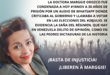 une médecin condamnée à trente ans de prison pour un message critiquant le gouvernement de Nicolas Maduro