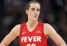 Caitlin Clark off USA Basketball graphic for training camp