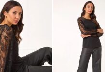 Roman’s £25 lace top is perfect for Christmas