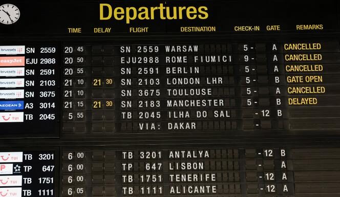 L’aéroport de Bruxelles-Zaventem suspend ses vols en raison d’un signalement de drones