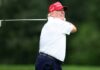 Trump sinks chip shot in viral golf video after claiming 38 golf championships
