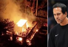 Heat coach’s home engulfed in flames in Florida