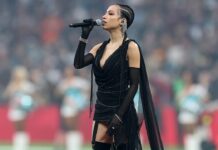 Singer’s outfit choice at NFL game sparks debate on social media