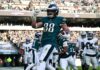 NFL scores: Eagles blow out Raiders to end three-game losing streak amid playoff race