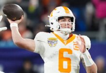 Tennessee’s Joey Aguilar has surgery to remove benign tumor from arm: report
