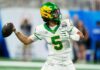 Dante Moore forgoes NFL Draft, staying at Oregon
