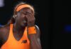 Australian Open: Coco Guaff smashes racket in frustration after loss