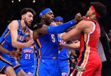 NBA games descend into chaos as late scuffles mar Thunder, Suns wins