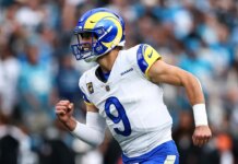 Matthew Stafford’s late heroics lift Rams past Panthers in NFL playoff opener