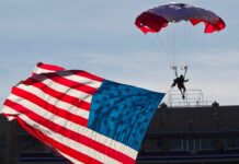 Armed Forces Bowl pregame stunt goes awry as parachutist hits netting