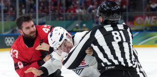 Olympics: Canada’s Tom Wilson ejected from hockey game for fighting