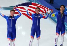 Olympics: Team USA captures silver in men’s team pursuit speedskating