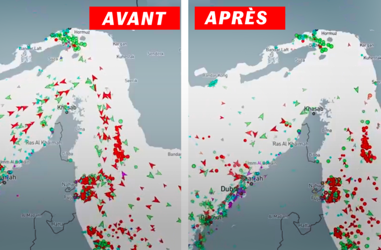 les images du détroit d’Ormuz montrent comment la guerre affecte le trafic maritime mondial